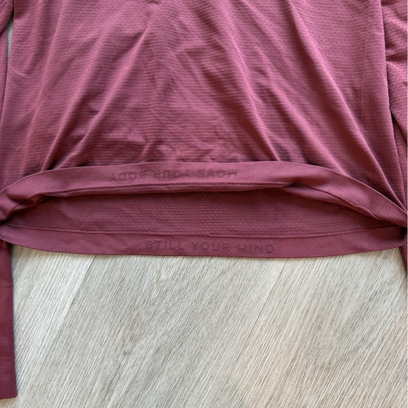 NWOT Lululemon Swiftly Tech Long Sleeve, Sz 10, Red Merlot - EXCELLENT CONDITION - Picture 4 of 6